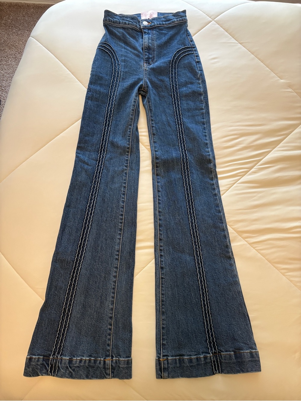 REVICE High-Rise Dark Blue Flared Women's Jeans